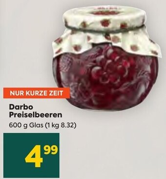Billa Darbo Preiselbeeren 600 g Glas Angebot