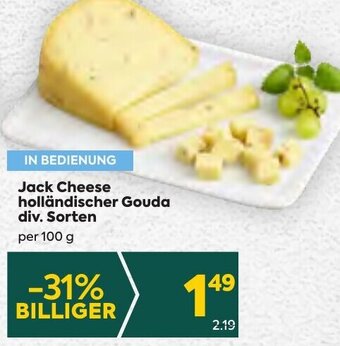 Billa Jack Cheese holländischer Gouda div. Sorten per 100 g Angebot