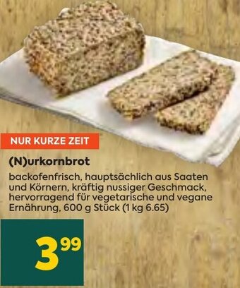 Billa (N)urkornbrot 600g Angebot