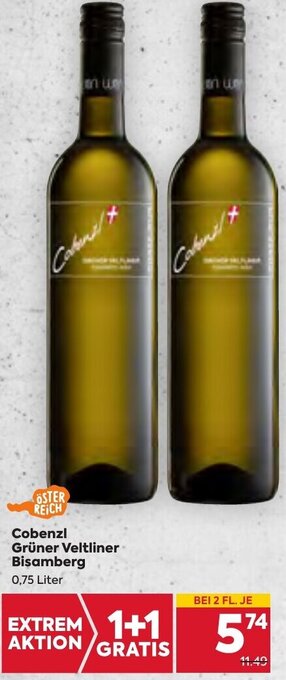 Billa Cobenzl Grüner Veltliner Bisamberg 0,75 Liter Angebot