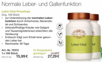 Bärbel Drexel Leber-Vital Presslinge 54g, 108 Stück Angebot