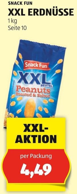 Hofer SNACK FUN XXL ERDNÜSSE 1 kg Angebot