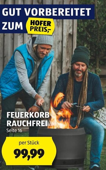 Hofer FEUERKORB RAUCHFREI Angebot