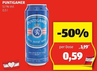 Hofer PUNTIGAMER 5,1% Vol. 0,5L Angebot