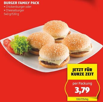 Hofer BURGER FAMILY PACK Angebot