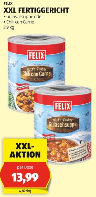 Hofer FELIX XXL FERTIGGERICHT Angebot