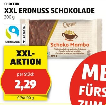 Hofer CHOCEUR XXL ERDNUSS SCHOKOLADE 300g Angebot