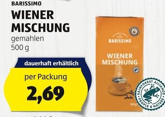 Hofer BARISSIMO WIENER MISCHUNG gemahlen 500 g Angebot