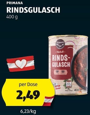 Hofer PRIMANA RINDSGULASCH 400g Angebot