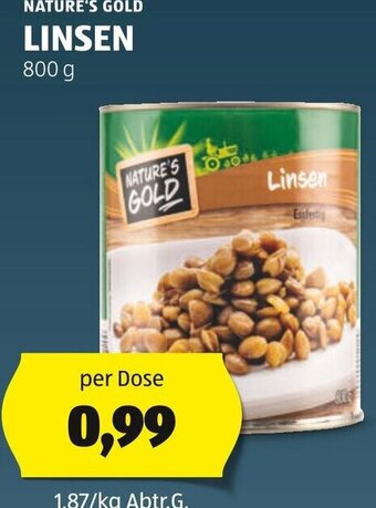 Hofer NATURE'S GOLD LINSEN 800 g Angebot