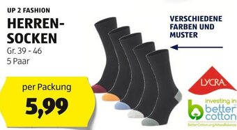 Hofer UP 2 FASHION HERREN-SOCKEN Angebot