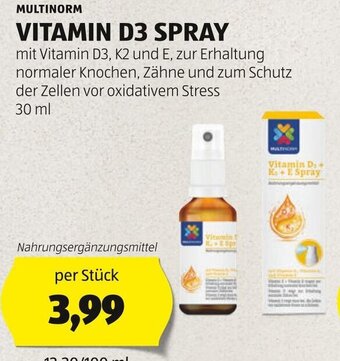 Hofer MULTINORM VITAMIN D3 SPRAY Angebot