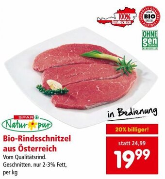 Interspar Natur pur Bio-Rindsschnitzel per kg Angebot
