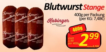 Wurstico Blutwurst Stange 400g per Packung Angebot