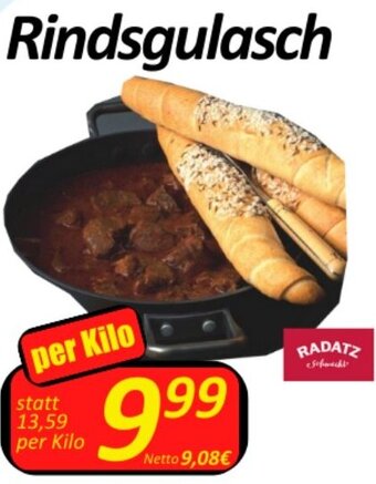Wurstico Rindsgulasch per Kilo Angebot