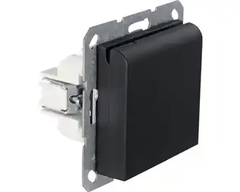Hornbach Steckdose q-link f-line 1-fach - schuko - mit deckel unterputz schwarz Angebot