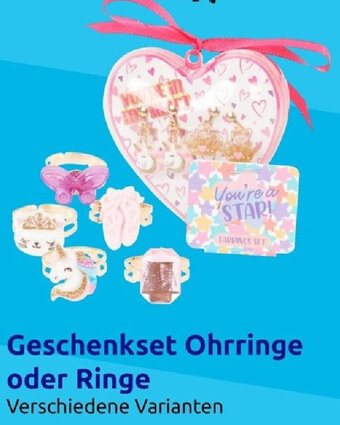 Action Geschenkset Ohrringe oder Ringe Angebot