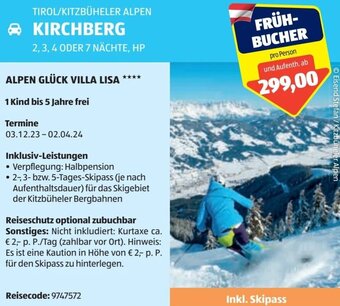 Hofer Reisen TIROL/KITZBÜHELER ALPEN KIRCHBERG 2,3,4 ODER 7 NÄCHTE, HP Angebot