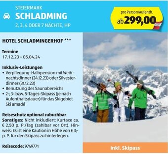 Hofer Reisen STEIERMARK SCHLADMING 2, 3, 4 ODER 7 NÄCHTE, HP Angebot
