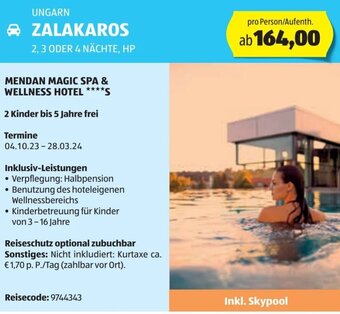 Hofer Reisen UNGARN ZALAKAROS 2, 3 ODER 4 NÄCHTE, HP Angebot