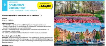 Hofer Reisen NIEDERLANDE AMSTERDAM - ÖBB NIGHTJET Angebot