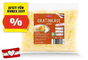 Hofer Milfina gratinkäse gerieben, 500 g Angebot