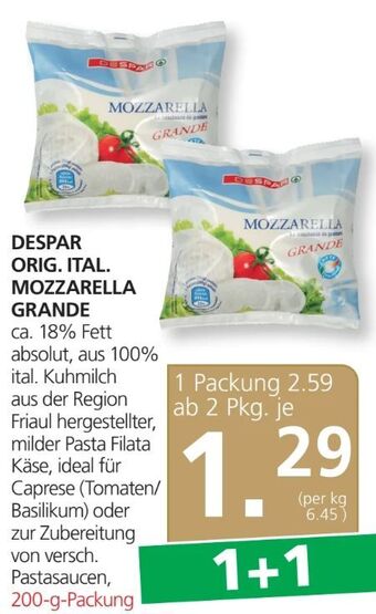 SPAR Gourmet Mozzarella grande Angebot