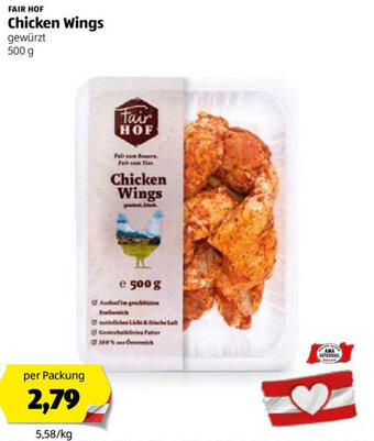 Hofer Chicken Wings 500g Angebot