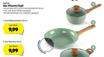 Hofer Alu-Pfanne/Topf Alu-Stielkasserolle 16 cm,Alu-Pfanne 24 cm Angebot