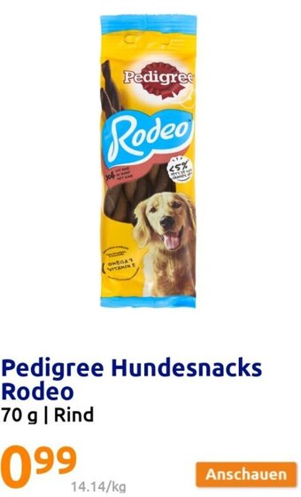 Action Pedigree Hundesnacks Rodeo 70 g | Rind Angebot