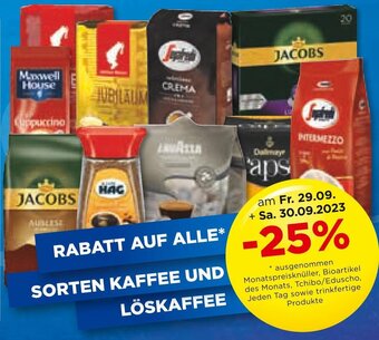 Unimarkt RABATT AUF ALLE SORTEN KAFFEE UND LÖSKAFFEE Angebot