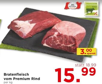 Unimarkt Bratenfleisch vom Premium Rind per kg Angebot