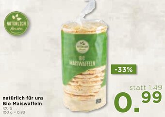 Unimarkt natürlich für uns Bio Maiswaffeln 120 g Angebot