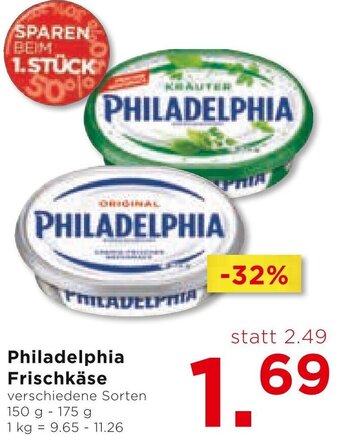 Unimarkt Philadelphia Frischkäse 150g- 175 g Angebot