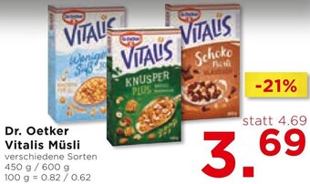 Unimarkt Dr. Oetker Vitalis Müsli  450 g / 600 g Angebot