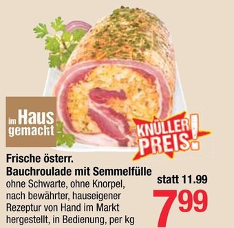 Maximarkt Frische österr. Bauchroulade mit Semmelfülle Angebot