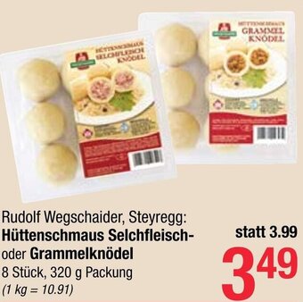 Maximarkt Hüttenschmaus Selchfleisch-oder Grammelknödel 8 Stück, 320 g Packung Angebot