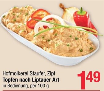 Maximarkt Topfen nach Liptauer Art in Bedienung, per 100 g Angebot