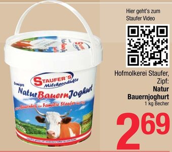 Maximarkt Natur Bauernjoghurt 1 kg Becher Angebot