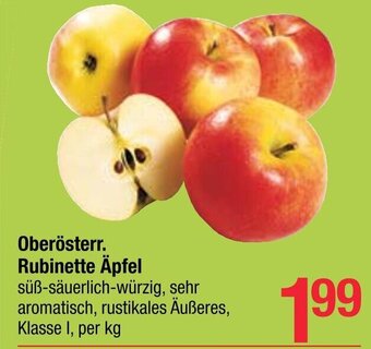 Maximarkt Oberösterr. Rubinette Äpfel per kg Angebot