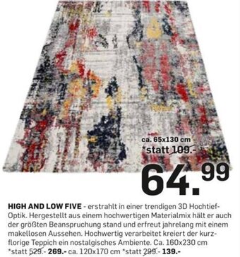 Möbel Ludwig HIGH AND LOW FIVE ca. 65x130 cm Angebot