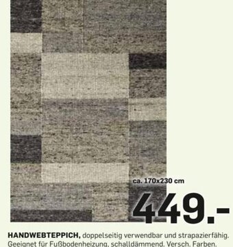 Möbel Ludwig HANDWEBTEPPICH ca. 170x230 cm Angebot