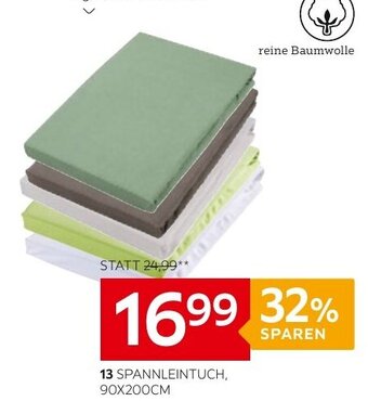 XXXLutz SPANNLEINTUCH, 90X200CM Angebot
