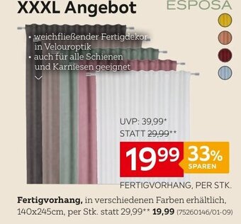 XXXLutz FERTIGVORHANG, PER STK. Angebot