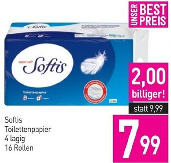 Sutterlüty Softis Toilettenpapier 4 lagig 16 Rollen Angebot