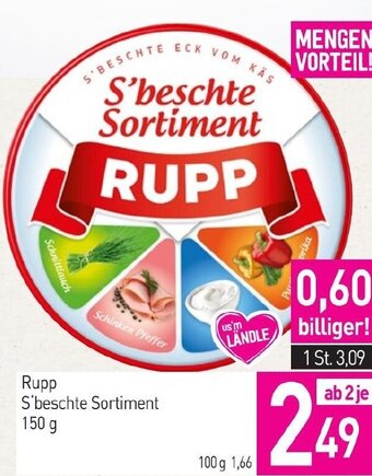 Sutterlüty Rupp S'beschte Sortiment 150g Angebot