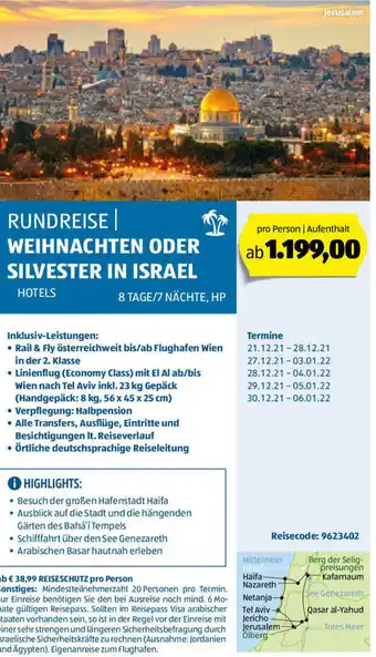 Hofer Rundreise Weihnachten Oder Silvester In Israel Angebot