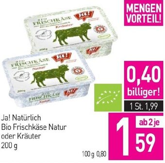 Sutterlüty Ja! Natürlich Bio Frischkäse Natur oder Kräuter 200g Angebot