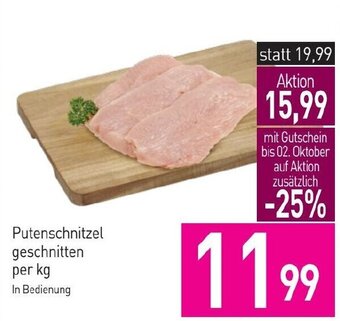 Sutterlüty Putenschnitzel geschnitten per kg Angebot