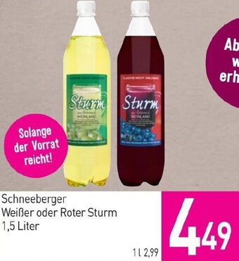 Sutterlüty Schneeberger Weißer oder Roter Sturm 1,5 Liter Angebot